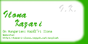 ilona kazari business card